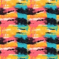 grunge seamless pattern texture with colorful stripes on multicolored bright background Royalty Free Stock Photo