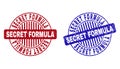 Grunge SECRET FORMULA Scratched Round Stamp Seals