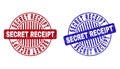 Grunge SECRET RECEIPT Textured Round Stamps