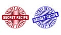 Grunge SECRET RECIPE Scratched Round Stamp Seals