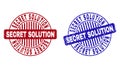 Grunge SECRET SOLUTION Textured Round Stamp Seals