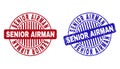 Grunge SENIOR AIRMAN Textured Round Stamp Seals