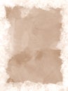 Grunge sepia stained background with frame, scratches and brush strokes Royalty Free Stock Photo