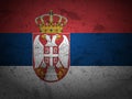 Grunge Serbia flag