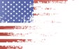 Grunge shabby American flag fragment with place for text