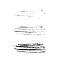 Grunge Shape Texture, Charcoal Strokes Set, Crayon Scribble Isolated, Hand Drawn Chalk Hatching Royalty Free Stock Photo