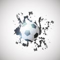 Grunge Shiny Soccer Ball Design