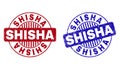 Grunge SHISHA Scratched Round Stamp Seals