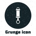 Grunge Shock absorber icon isolated on white background. Monochrome vintage drawing. Vector Royalty Free Stock Photo