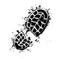 Grunge shoes background