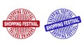 Grunge SHOPPING FESTIVAL Scratched Round Watermarks