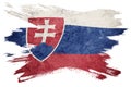 Grunge Slovak Republic flag. Slovak Republic flag with grunge te