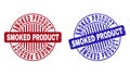 Grunge SMOKED PRODUCT Textured Round Watermarks