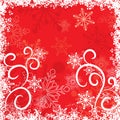 Grunge snowflakes background, vector