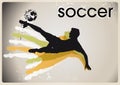 Grunge soccer background