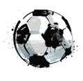 Grunge soccer ball Royalty Free Stock Photo