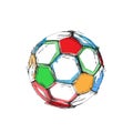 Grunge soccer ball Royalty Free Stock Photo