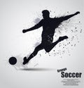 Grunge soccer player Royalty Free Stock Photo