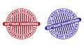 Grunge SOFTWARE ENGINEERING Scratched Round Watermarks Royalty Free Stock Photo