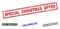 Grunge SPECIAL CHRISTMAS OFFER Scratched Rectangle Stamps