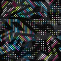 Grunge spectrum color geometric seamless pattern