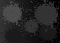 Grunge splash banner, paint splatter pattern in dark black background. Vector Texture Template Royalty Free Stock Photo
