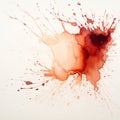 Grunge splat with watercolor drips Royalty Free Stock Photo