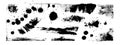 Grunge splatter doodle set with black paint splash Royalty Free Stock Photo
