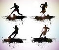 Sport silhouettes Royalty Free Stock Photo