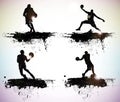 Sport silhouettes Royalty Free Stock Photo