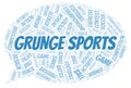 Grunge Sports word cloud