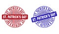 Grunge ST. PATRICK`S DAY Textured Round Stamp Seals