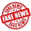 Grunge stamp fake news