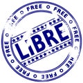 Grunge round rubber stamp FREE - French