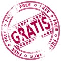 Grunge round rubber stamp FREE - Spanish