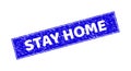 Grunge STAY HOME Textured Rectangle Watermark