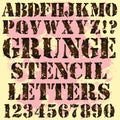 Grunge Stencil Letters