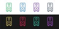 Grunge Stereo speaker icon isolated on white background. Sound system speakers. Music icon. Musical column speaker bass Royalty Free Stock Photo