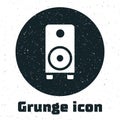 Grunge Stereo speaker icon isolated on white background. Sound system speakers. Music icon. Musical column speaker bass Royalty Free Stock Photo