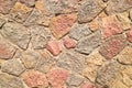 Grunge stone brick wall pattern of exterior building. Royalty Free Stock Photo