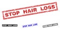 Grunge STOP HAIR LOSS Textured Rectangle Stamp Seals Royalty Free Stock Photo