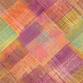 Grunge striped, diagonal, checkered, quilt, cloth colorful se Royalty Free Stock Photo