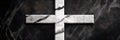 grunge style dark marble background with dark cross in the middle Royalty Free Stock Photo