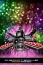 Grunge Style Disco Flyer Background Royalty Free Stock Photo