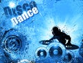 Grunge style DJ Disco Flyer Background Royalty Free Stock Photo