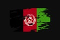 Grunge Style Flag of the Afghanistan. Vector illustration Royalty Free Stock Photo