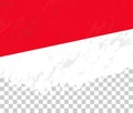 Grunge-style flag of Indonesia on a transparent background Royalty Free Stock Photo