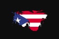 Grunge Style Flag of the Puerto Rico. Vector illustration Royalty Free Stock Photo