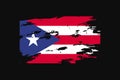 Grunge Style Flag of the Puerto Rico. Vector illustration Royalty Free Stock Photo