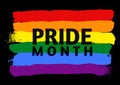 Grunge pride month flag background